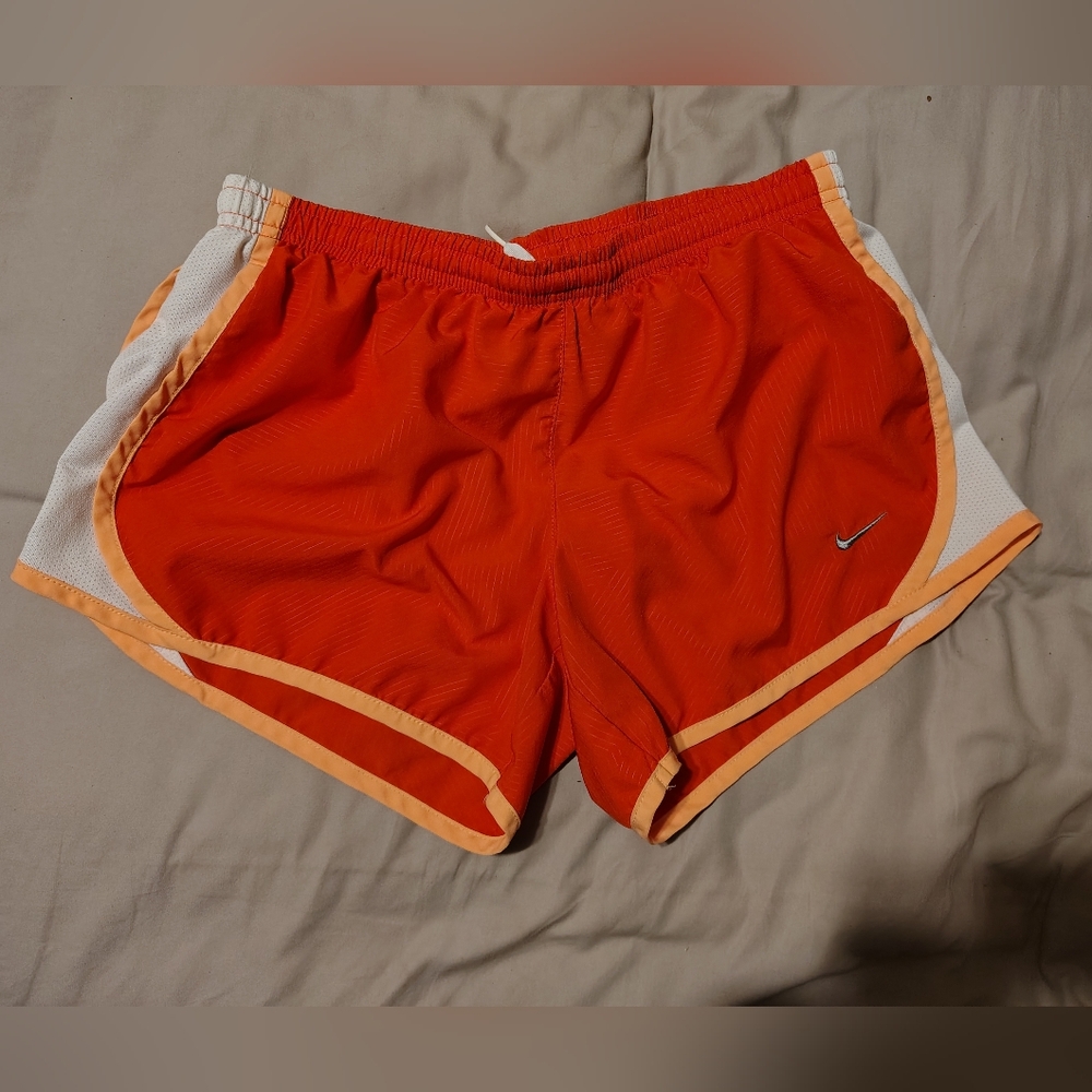 Nike Girls,Orange Athletic Shorts,Size L